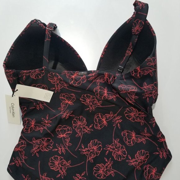 Calvin Klein Shirred Tummy-Control One-Piece Swimsuit Size 18 - Picture 8 of 11